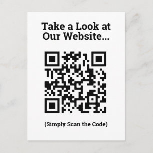 Website Promotion by QR Code Design Postcard