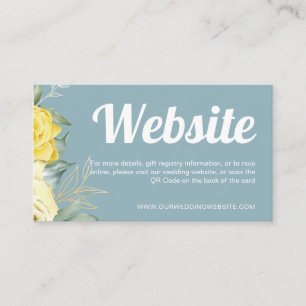 Website QR Code yellow watercolor modern simple Enclosure Card