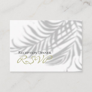 Website Tropical Palm Trees Shadows Dinner RSVP Enclosure Card
