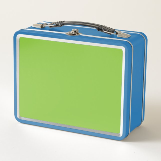 Website with a Green Background and White Border  Metal Lunch Box (Front)