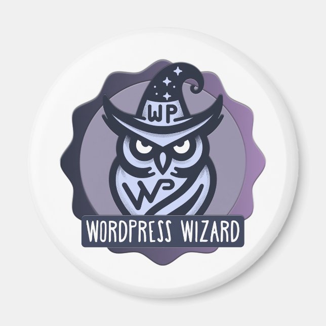 Website Wizard Badge Magnet (Front)