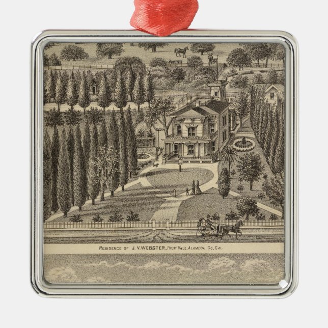 Webster, Badger residences Metal Tree Decoration (Front)