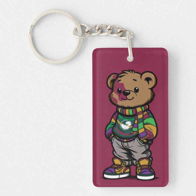Webster Bear Sturge-Weber Acrylic Keychain (Front)