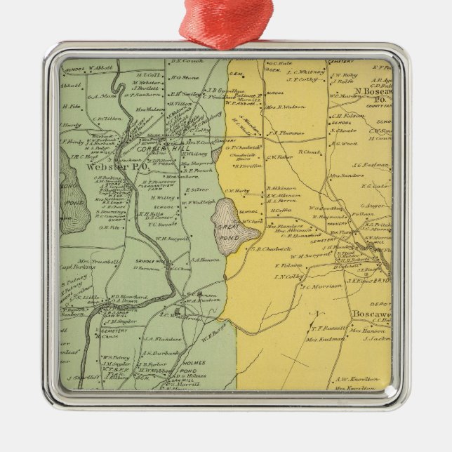 Webster, Boscawen Metal Ornament (Front)