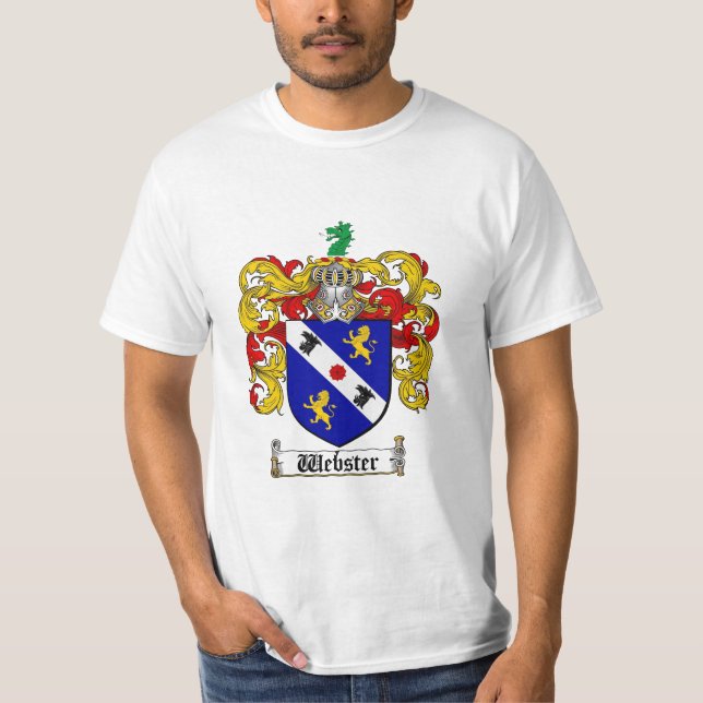 Webster Family Crest - Webster Coat of Arms T-Shirt (Front)