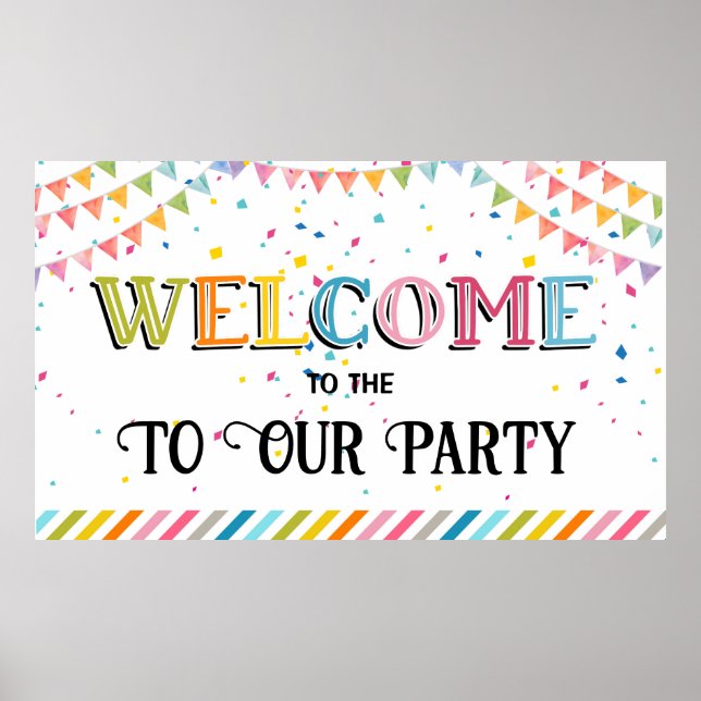 Wecome to our party Banner Poster (Front)