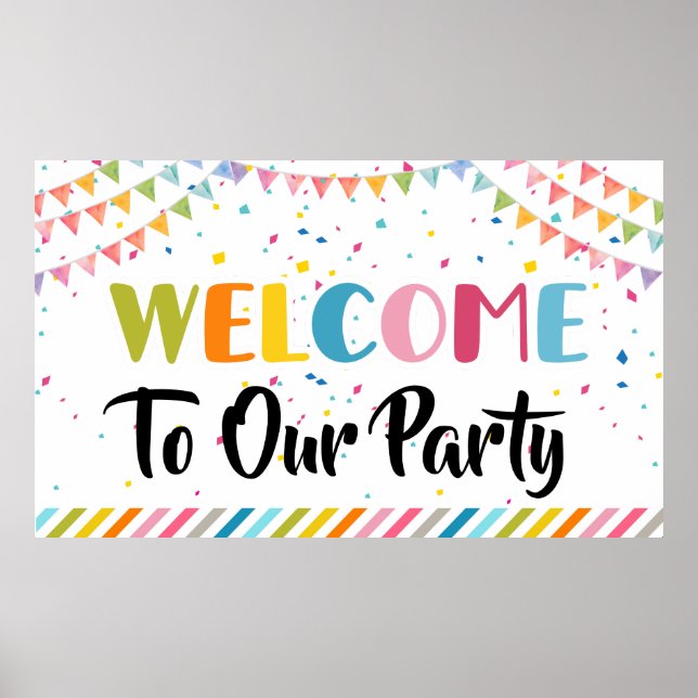 Wecome to our party Banner Poster (Front)