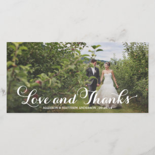 Wedded Bliss   Wedding Thank You Photo Card