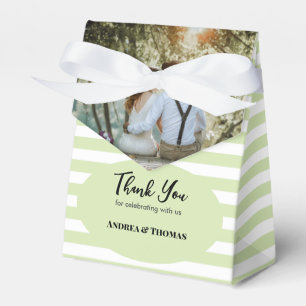 Wedding 1 Section Custom Photo Stripes Favour Box