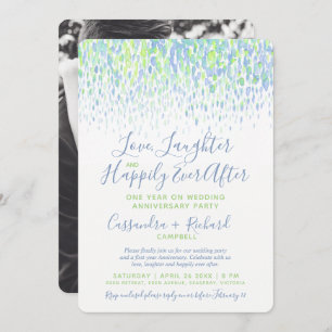 Wedding 1st anniversary happily ever after party invitation