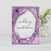 Wedding 3D Effect Silver Grey Purple Music
