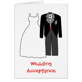 Wedding Acceptance Cards &amp; Invitations | Zazzle.com.au