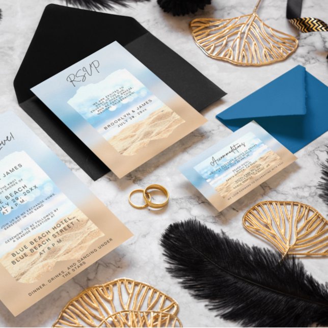 Wedding Accommodation Beach Cards (Creator Uploaded)