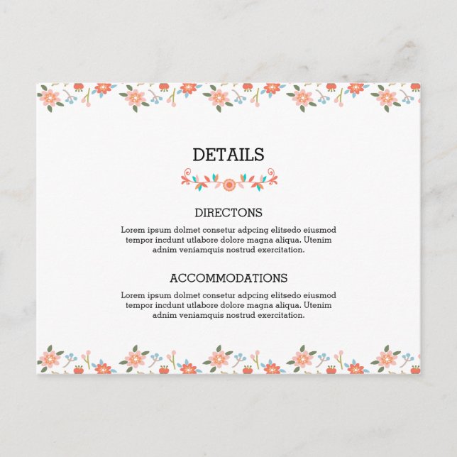 Wedding Accommodation Card (Front)