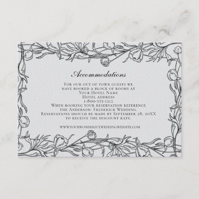  Wedding Accommodations QR code Wedding Website  E Enclosure Card (Front)