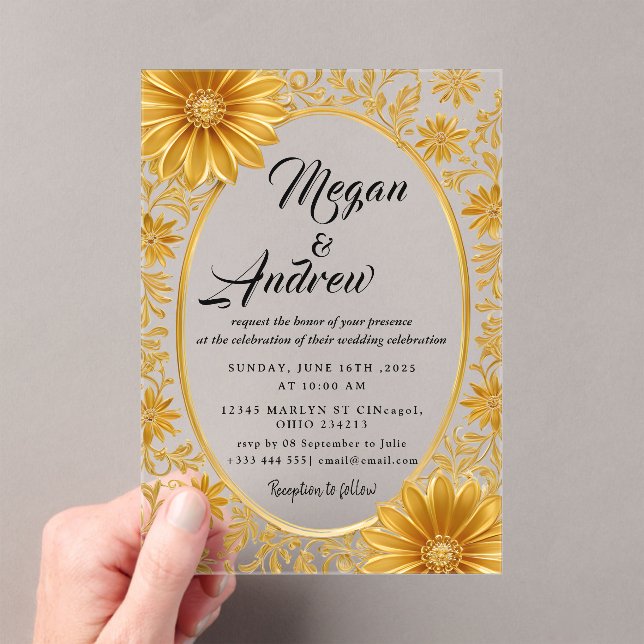  WEDDING Acrylic Invitations (Insitu (Handheld))