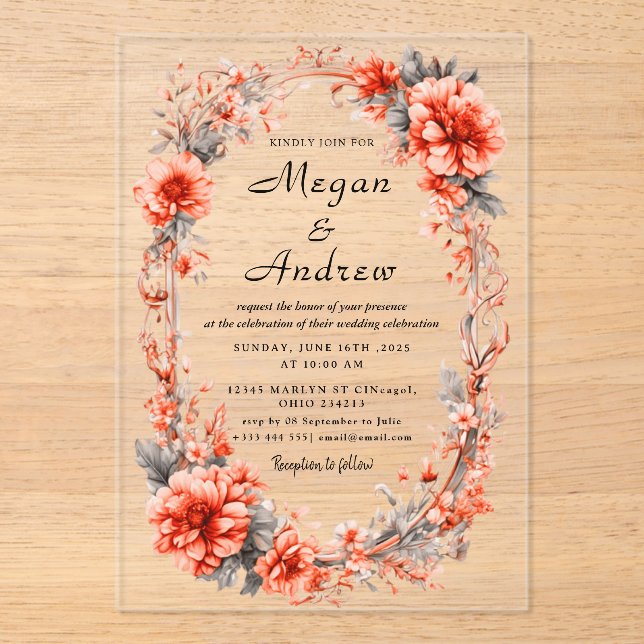 WEDDING Acrylic Invitations (Front)