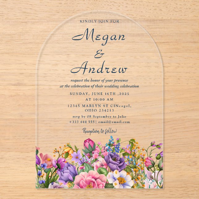 WEDDING Acrylic Invitations (Front)