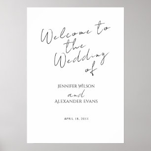 Wedding Acrylic Sign Welcome Minimalistic.