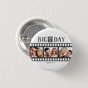 Wedding Add 3 Photos Fun Film Cm Round Badge