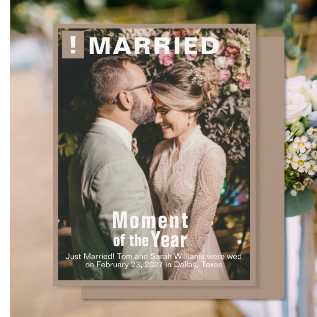 Wedding Add Photo Fun Magazine Cover Card (Creator Uploaded)