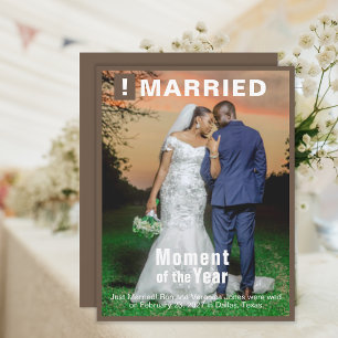 Wedding Add Photo Fun Magazine Cover Card