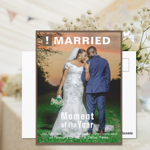 Wedding Add Photo Fun Magazine Cover Postcard