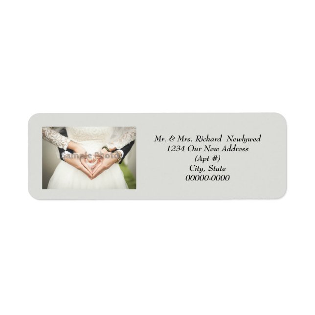 Wedding Add Photo Return Address Labels (Front)
