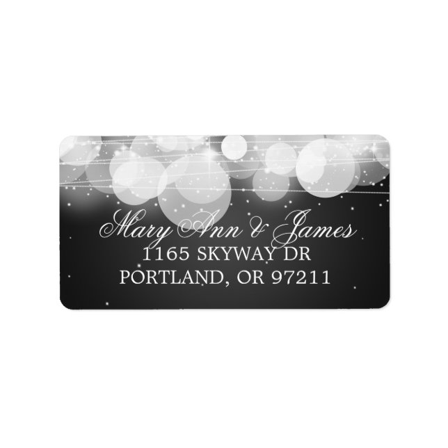 Wedding Address Glow & Sparkle Black Label (Front)