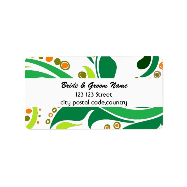 wedding address label (Front)