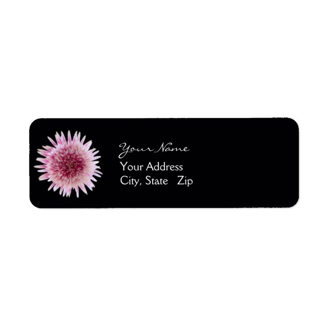 Wedding Address Label - Pink Gerbera Labels (Front)