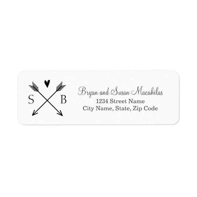 Wedding Address Label Return Address Label (Front)
