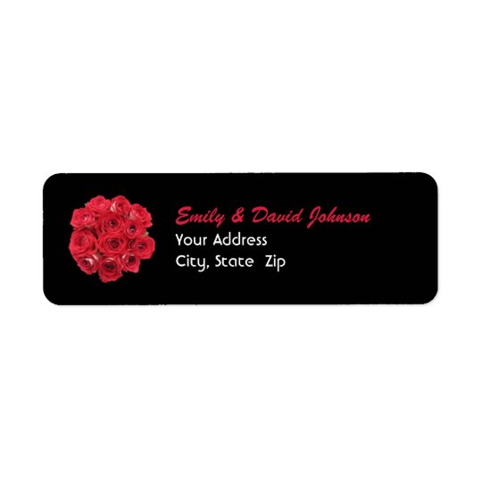 Wedding Address Label - Rose Wedding Bouquet