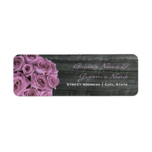 Wedding Address Label - Roses & Barnwood Return Address Label
