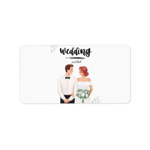 Wedding Address Labels Elegant Personalised Mail