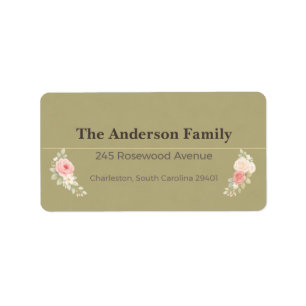 Wedding Address Labels Luxury Floral Return