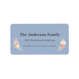 Wedding Address Labels Luxury Floral Return