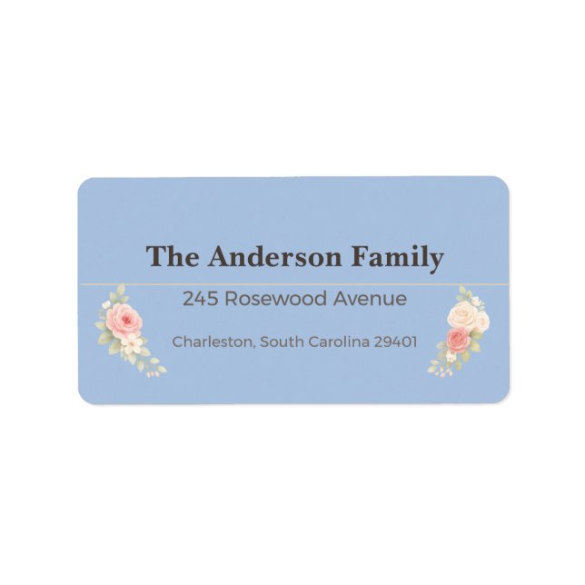 Wedding Address Labels | Luxury Floral Return (Front)