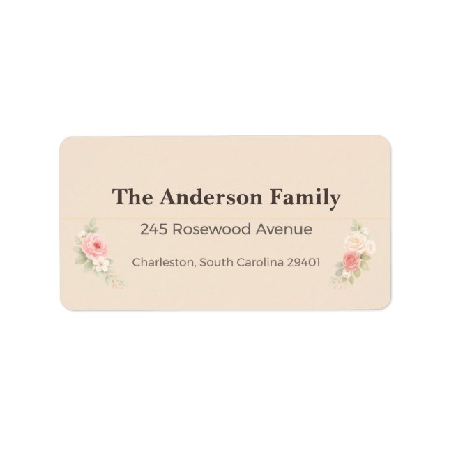 Wedding Address Labels | Luxury Floral Return (Front)
