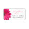 Wedding Address Labels | Pink Gerbera Daisy Black