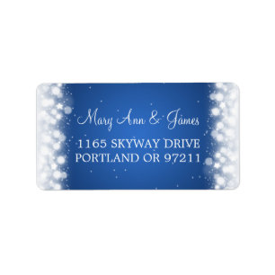 Wedding Address Love Magic Sparkle Blue Label
