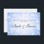 Wedding Advice Card Blue Winter Wonderland<br><div class="desc">Elegant winter bridal shower / winter wedding shower Wedding Advice Card for the bride and groom with glamourous Blue Winter Wonderland and custom text.</div>