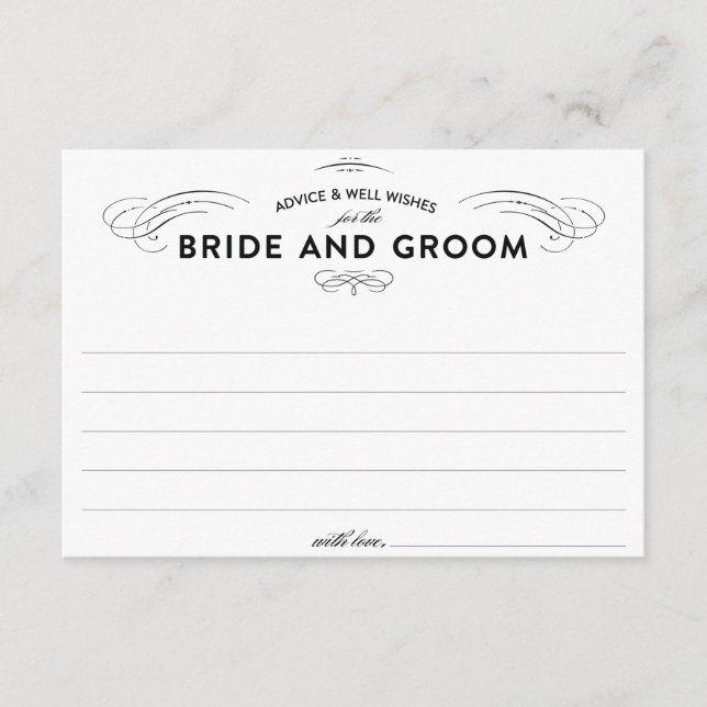 Wedding Advice Cards (Front)