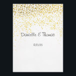 Wedding Advice, Elegant, Gold Confetti Advice Card<br><div class="desc">Funny comment,  advice cards for your guests. Pretty gold faux glitter on white background. Personalise text to any silly,  fun questions or comments you want. ALL DESIGN ELEMENTS ARE PRINTED NO ACTUAL GLITTER.</div>