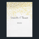 Wedding Advice, Elegant, Gold Confetti Advice Card<br><div class="desc">Funny comment,  advice cards for your guests. Pretty gold faux glitter on white background. Personalise text to any silly,  fun questions or comments you want. ALL DESIGN ELEMENTS ARE PRINTED NO ACTUAL GLITTER.</div>