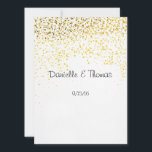 Wedding Advice, Elegant, Gold Confetti Advice Card<br><div class="desc">Funny comment,  advice cards for your guests. Pretty gold faux glitter on white background. Personalise text to any silly,  fun questions or comments you want. ALL DESIGN ELEMENTS ARE PRINTED NO ACTUAL GLITTER.</div>