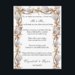 Wedding Advice Good Wishes Seashells Pearls   Card<br><div class="desc">Pretty wedding cards for your guests to add their advice and well wishes. What a cute way to remember your special day. Beautiful Seashells,  Starfish,  Pearls and driftwood border for your Seaside or Tropical Island wedding.</div>