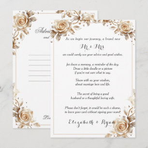 Wedding Advice Good Wishes Sugar Candy Roses Card