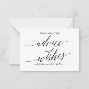 Wedding Advice & Well Wishes Card