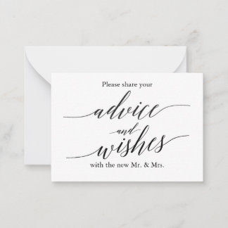 Wedding Advice & Well Wishes Card